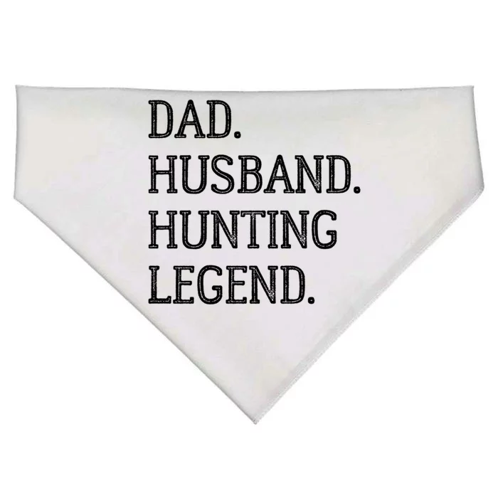 Dad Husband Hunting Legend Vintage Hunting Dad Gift USA-Made Doggie Bandana