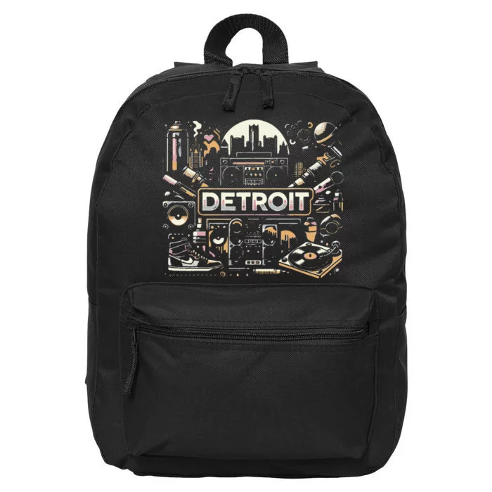 Detroit Hip Hop 16 in Basic Backpack