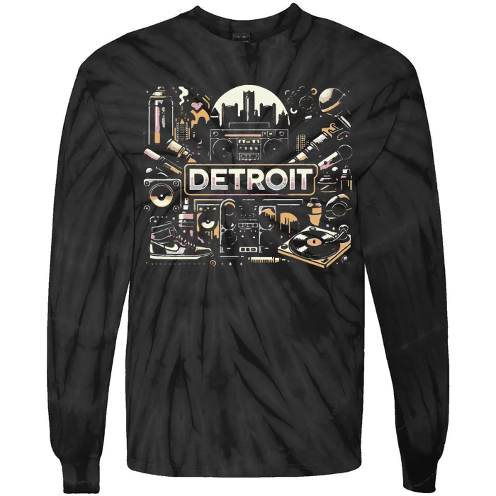 Detroit Hip Hop Tie-Dye Long Sleeve Shirt