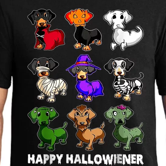 Dachshund Happy Halloweiner Funny Halloween Dogs Lover Gifts Pajama Set