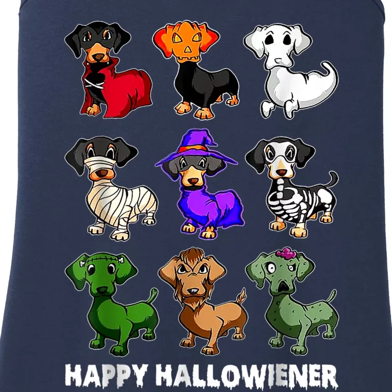 Dachshund Happy Halloweiner Funny Halloween Dogs Lover Gifts Ladies Essential Tank