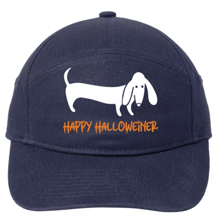 Dachshund Happy Halloweiner Funny Halloween Dogs Lover Funny Gift Funny Gift 7-Panel Snapback Hat