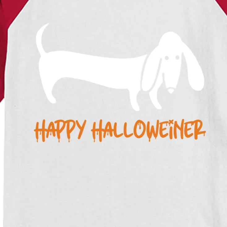 Dachshund Happy Halloweiner Funny Halloween Dogs Lover Funny Gift Funny Gift Kids Colorblock Raglan Jersey