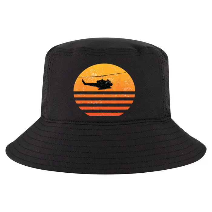 Distressed Huey Helicopter Uh1 Vietnam War Veteran Cool Comfort Performance Bucket Hat