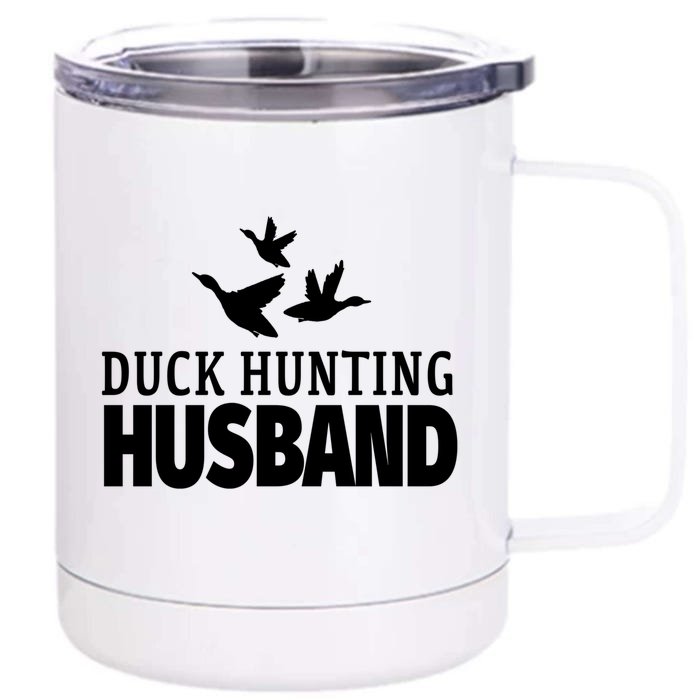 Duck Hunting Husband Flying Ducks Gift Front & Back 12oz Stainless Steel Tumbler Cup