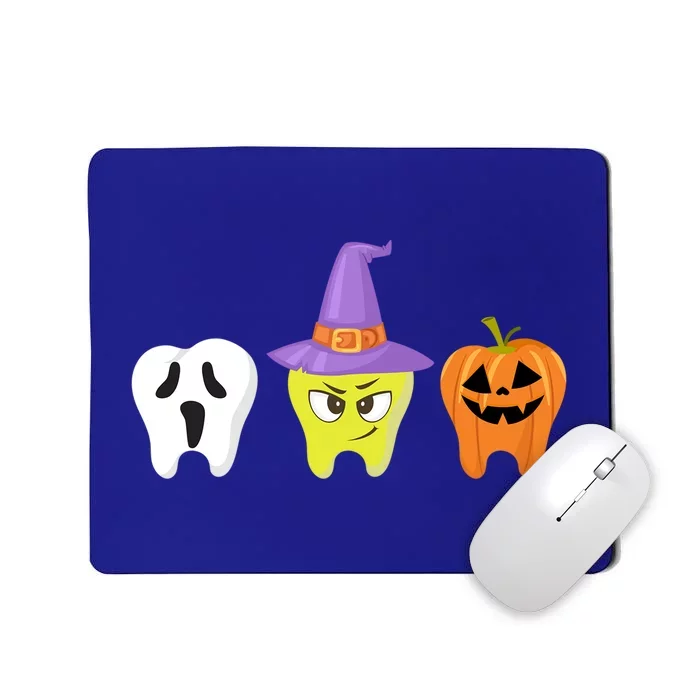 Dental Hygienist Halloween Pumpkin Ghost Witch Tooth Doctor Funny Gift Mousepad