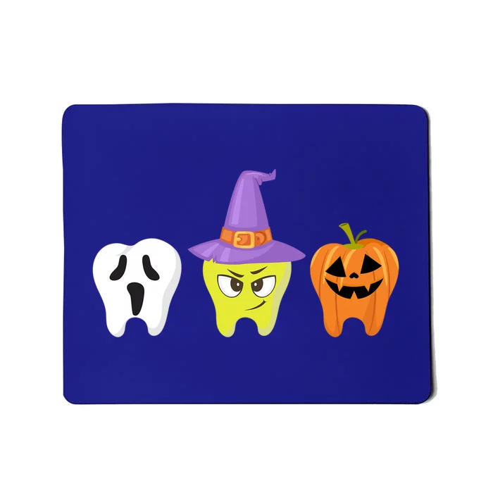 Dental Hygienist Halloween Pumpkin Ghost Witch Tooth Doctor Funny Gift Mousepad