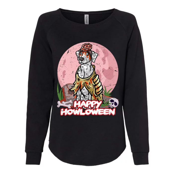 Dalmatian Happy Halloween Costume Zombie Gift Womens California Wash Sweatshirt