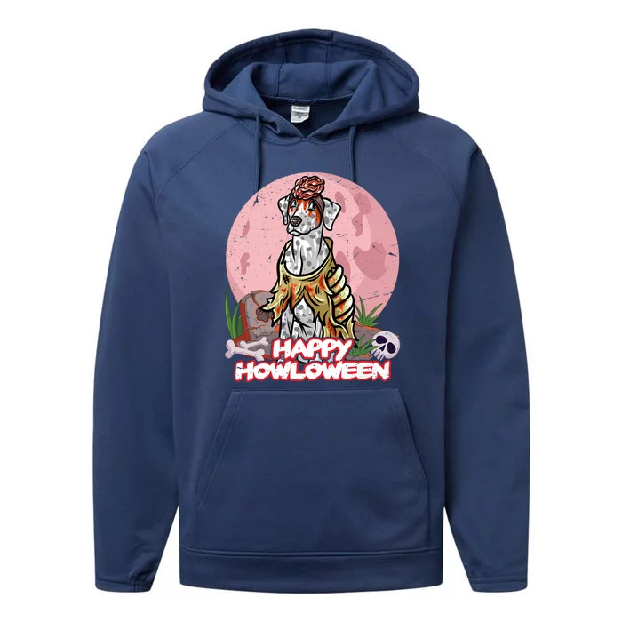 Dalmatian Happy Halloween Costume Zombie Gift Performance Fleece Hoodie