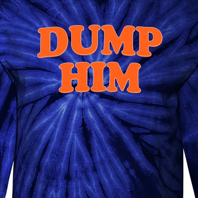 Dump Him Heart Tie-Dye Long Sleeve Shirt