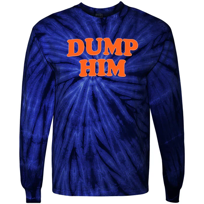 Dump Him Heart Tie-Dye Long Sleeve Shirt