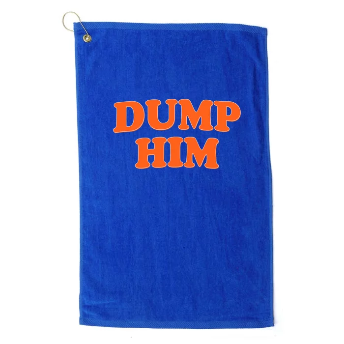 Dump Him Heart Platinum Collection Golf Towel