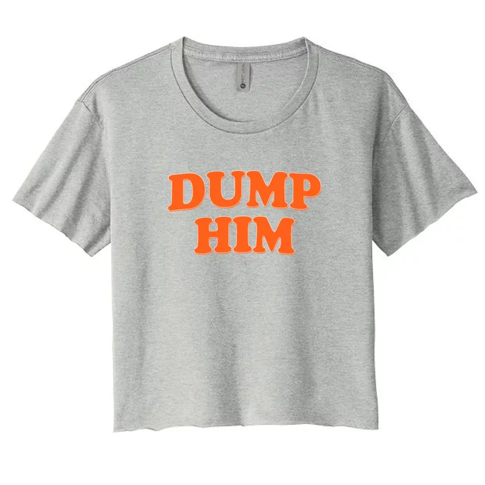 Dump Him Heart Women's Crop Top Tee