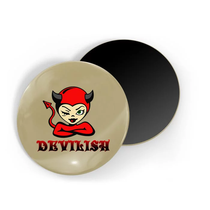 Devilish Happy Halloween Cute Gothic Cartoon Gift Magnet