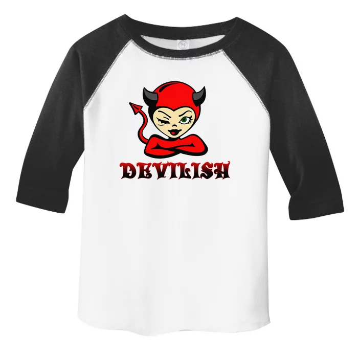 Devilish Happy Halloween Cute Gothic Cartoon Gift Toddler Fine Jersey T-Shirt