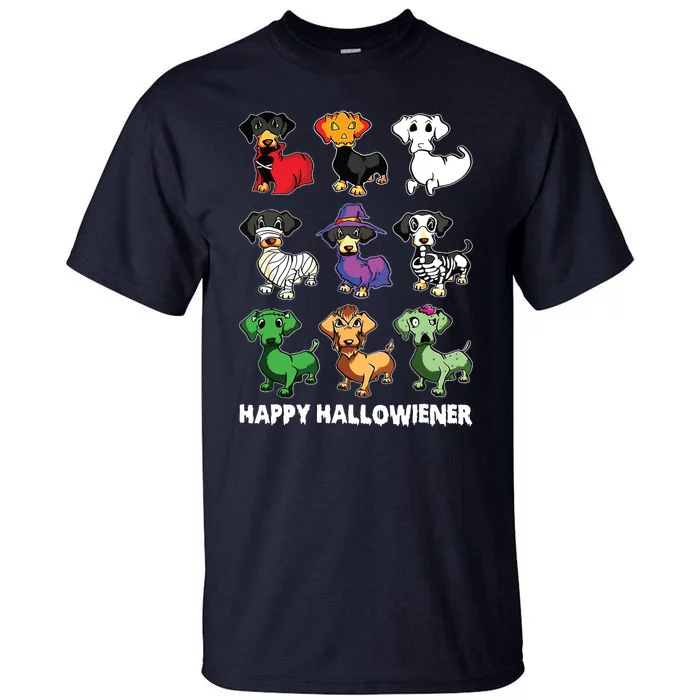 Dachshund Happy Halloweiner Funny Halloween Dogs Lover Tall T-Shirt