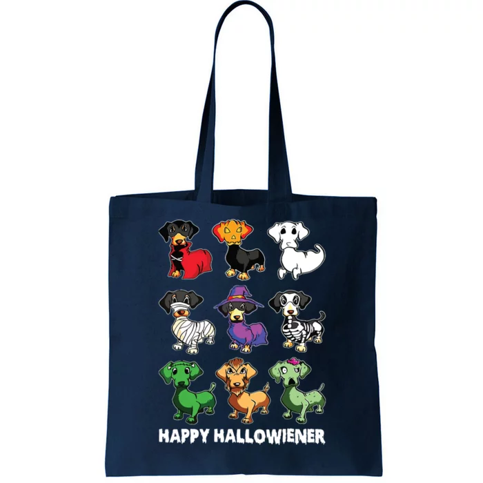 Dachshund Happy Halloweiner Funny Halloween Dogs Lover Tote Bag