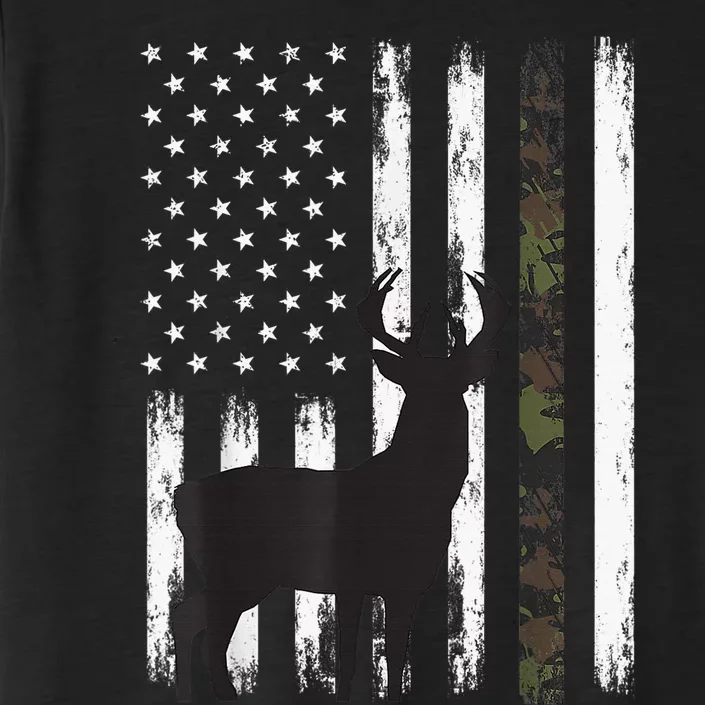 Deer Hunting Hunter Buck Camo American Flag ChromaSoft Performance T-Shirt