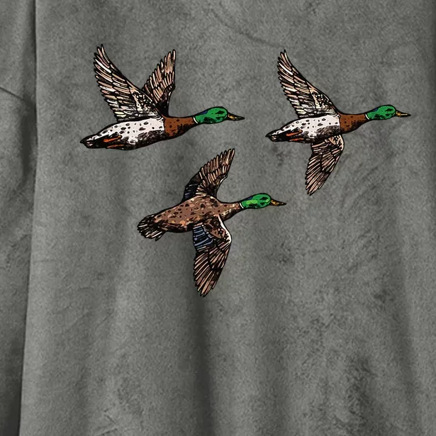 Duck Hunting Hunter Hooded Wearable Blanket