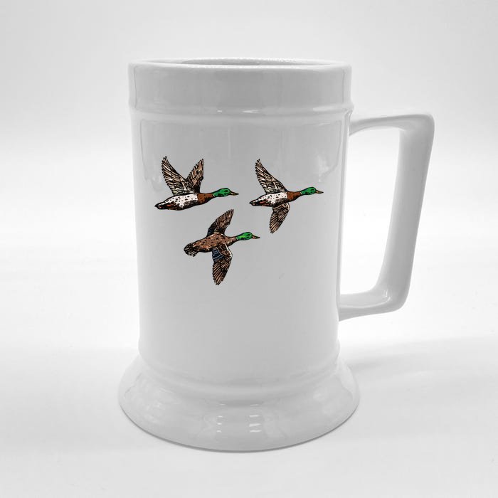 Duck Hunting Hunter Front & Back Beer Stein