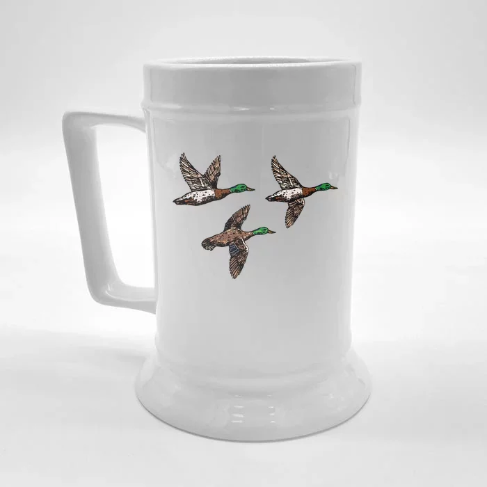 Duck Hunting Hunter Front & Back Beer Stein