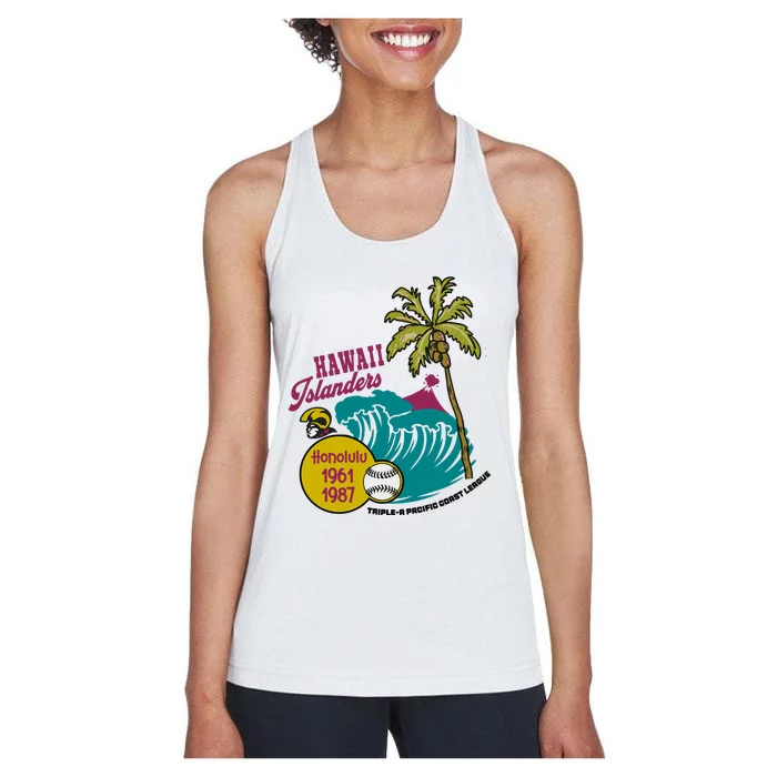 Defunct Hawaii Islanders Baseball Team Women's Racerback Tank