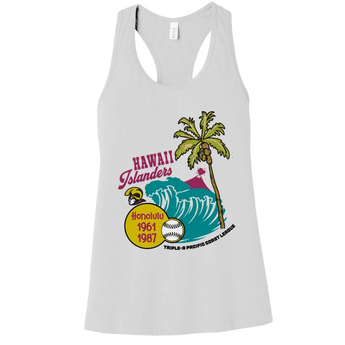 Defunct Hawaii Islanders Baseball Team Women's Racerback Tank