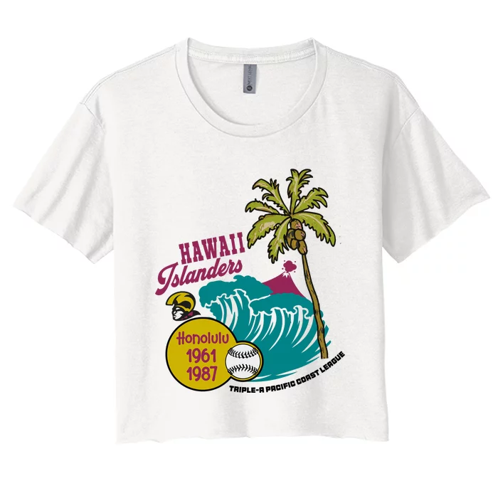 Defunct Hawaii Islanders Baseball Team Women's Crop Top Tee