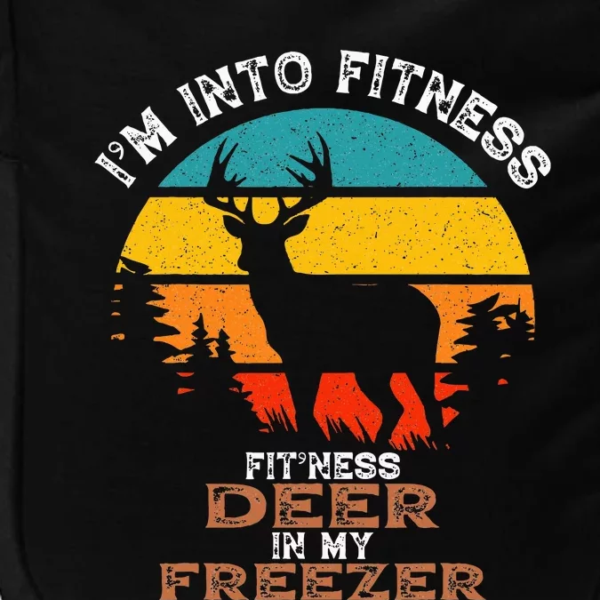 Deer Hunting IM Into Fitness Deer Freezer Funny Hunter Dad Impact Tech Backpack