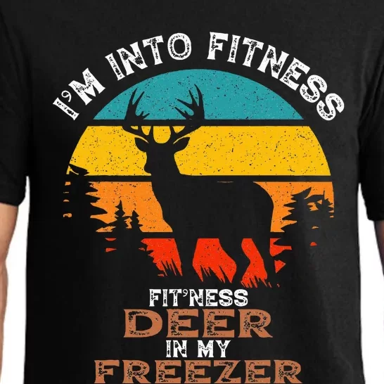 Deer Hunting IM Into Fitness Deer Freezer Funny Hunter Dad Pajama Set