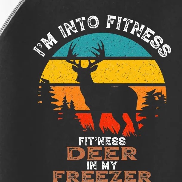 Deer Hunting IM Into Fitness Deer Freezer Funny Hunter Dad Toddler Fine Jersey T-Shirt