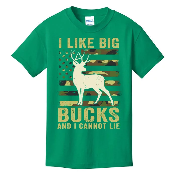 Deer Huntingshirt I Like Big Bucks & Cannot Lie Funny Dad Kids T-Shirt