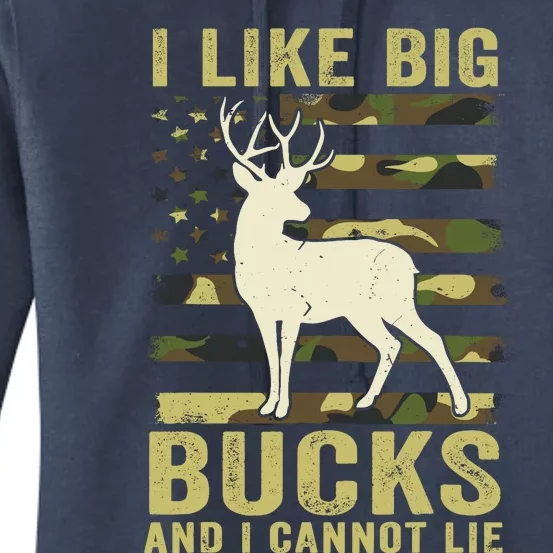 Deer Huntingshirt I Like Big Bucks & Cannot Lie Funny Dad Women's Pullover Hoodie