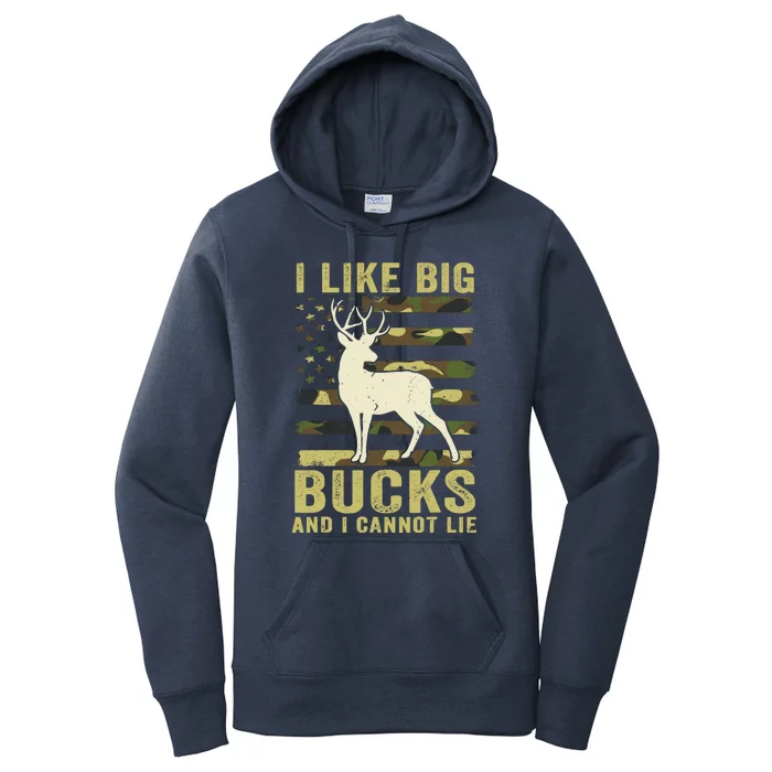 Deer Huntingshirt I Like Big Bucks & Cannot Lie Funny Dad Women's Pullover Hoodie