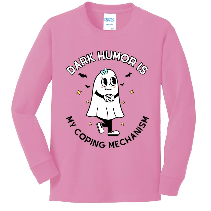 Dark Humor Is My Coping Mechanism Kids Long Sleeve Shirt