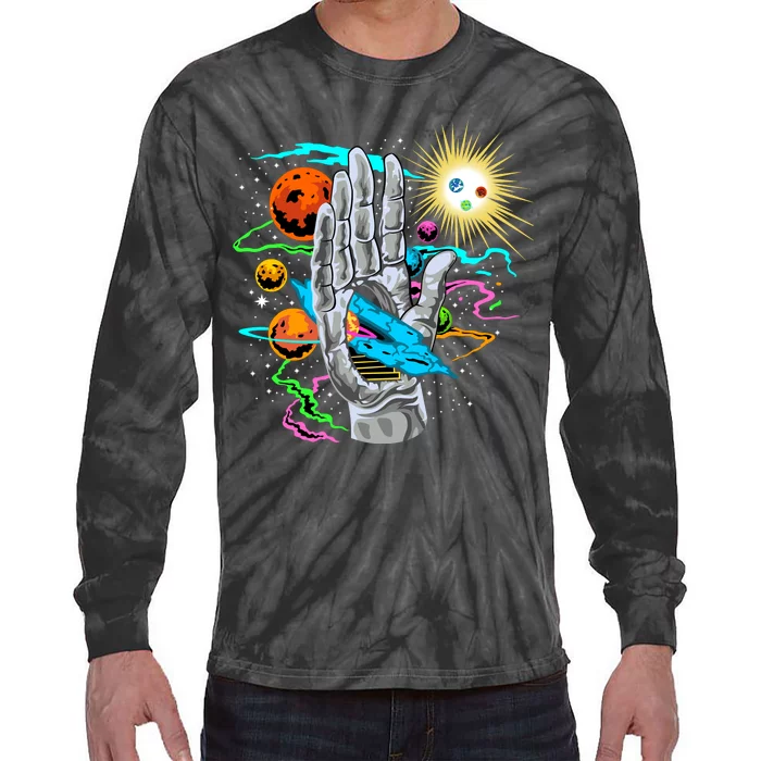 Divine Hand In Space Tie-Dye Long Sleeve Shirt