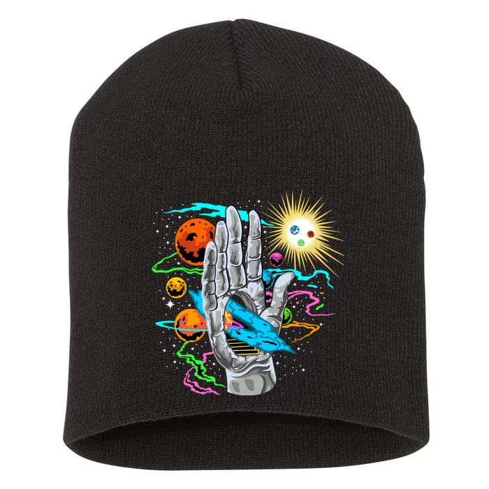 Divine Hand In Space Short Acrylic Beanie