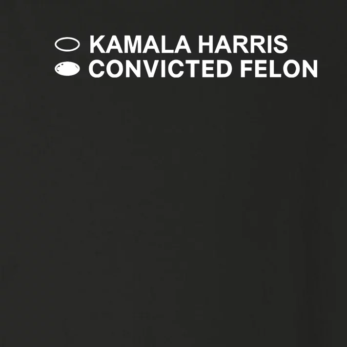 David Harris Jr Wearing Kamala Harris Convicted Felon Toddler Long Sleeve Shirt