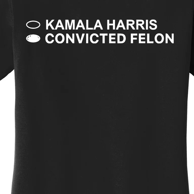 David Harris Jr Wearing Kamala Harris Convicted Felon Women's T-Shirt