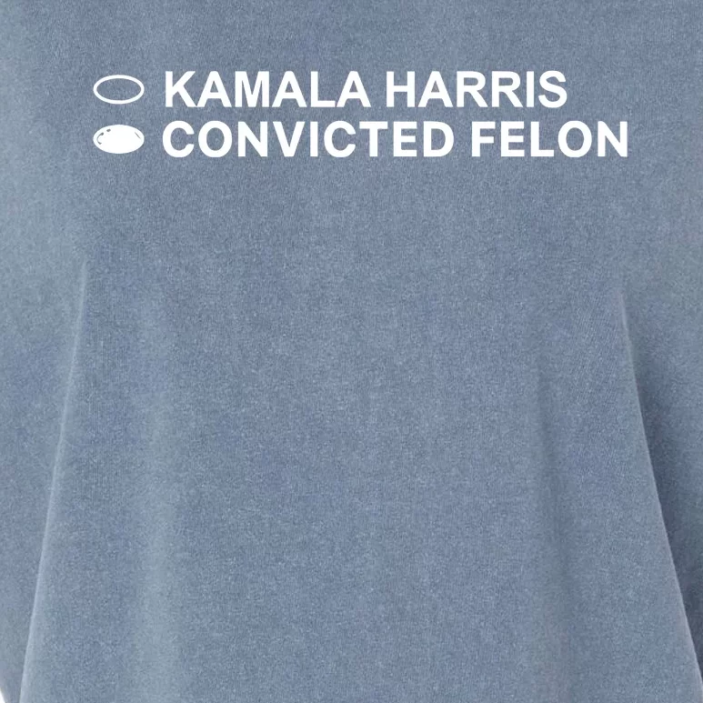 David Harris Jr Wearing Kamala Harris Convicted Felon Garment-Dyed Women's Muscle Tee