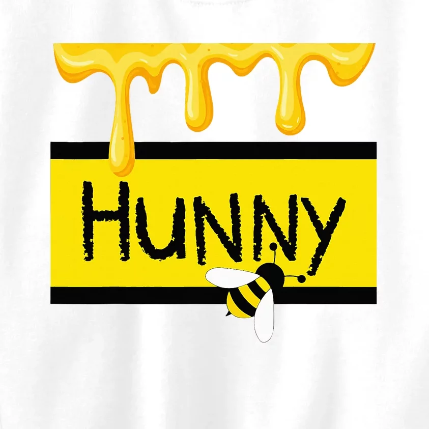 Dripping Honey Jar with Bee Design Sweet and Buzzworthy Kids Sweatshirt