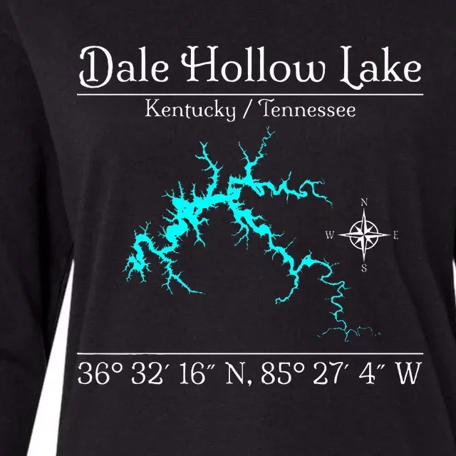 Dale Hollow Lake Kentucky Tennessee Womens Cotton Relaxed Long Sleeve T-Shirt