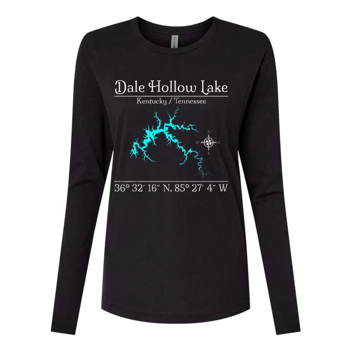 Dale Hollow Lake Kentucky Tennessee Womens Cotton Relaxed Long Sleeve T-Shirt