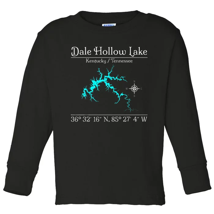 Dale Hollow Lake Kentucky Tennessee Toddler Long Sleeve Shirt