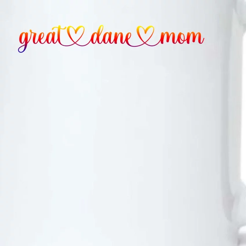 Dog Heart Love Great Dane Mom Funny Gift Black Color Changing Mug