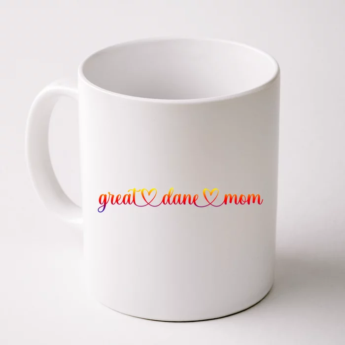 Dog Heart Love Great Dane Mom Funny Gift Front & Back Coffee Mug