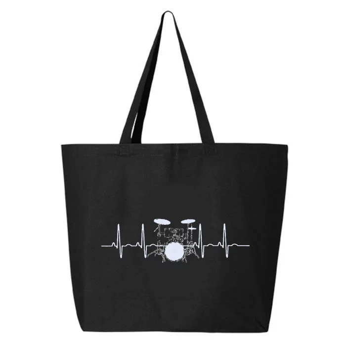 Drum Heartbeat Lifeline Music Lover Gift Drummer 25L Jumbo Tote