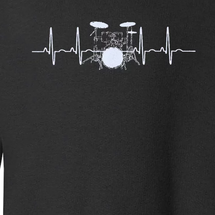 Drum Heartbeat Lifeline Music Lover Gift Drummer Toddler Sweatshirt