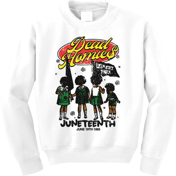 Dead Homie Leimert Park Juneteenth Kids Sweatshirt