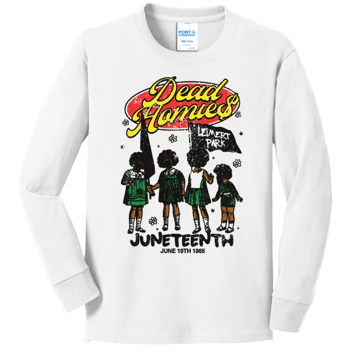 Dead Homie Leimert Park Juneteenth Kids Long Sleeve Shirt